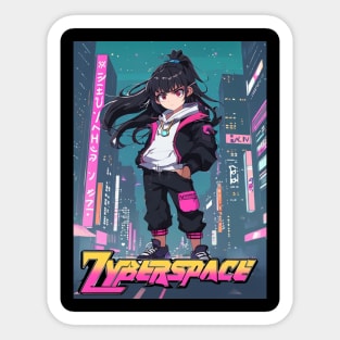 Dynamic Anime Vibes: A Journey of Color and Emotion Sticker
